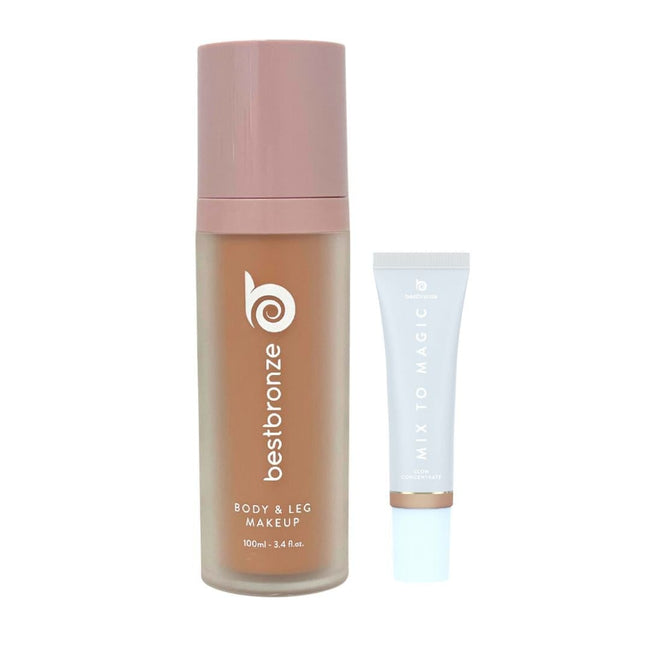 BOMBSHELL BODY & LEG MAKEUP - 3,4 FL.OZ + MIX PARA MAGIC GLOW 1 FL.OZ