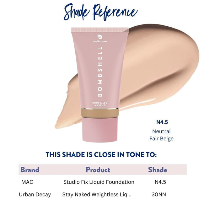 Bombshell Maquillaje para cuerpo y piernas - 100ml | 3.4 onzas líquidas