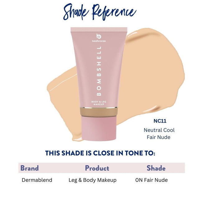 Bombshell Maquillaje para cuerpo y piernas - 100ml | 3.4 onzas líquidas
