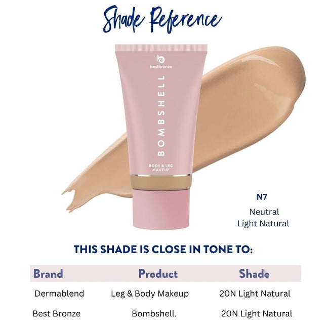 Bombshell Maquillaje para cuerpo y piernas - 100ml | 3.4 onzas líquidas