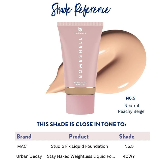 Bombshell Maquillaje para cuerpo y piernas - 100ml | 3.4 onzas líquidas