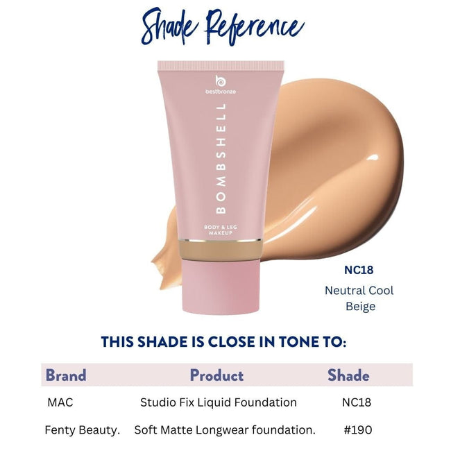 Bombshell Maquillaje para cuerpo y piernas - 100ml | 3.4 onzas líquidas