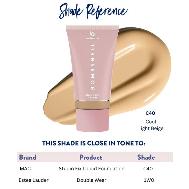 Bombshell Maquillaje para cuerpo y piernas - 100ml | 3.4 onzas líquidas