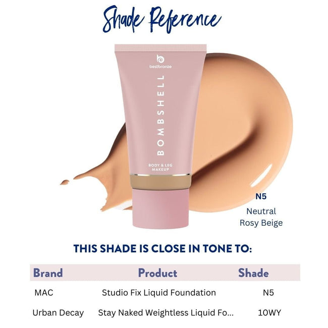 Bombshell Maquillaje para cuerpo y piernas - 100ml | 3.4 onzas líquidas