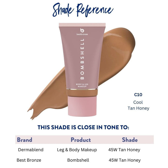 Bombshell Maquillaje para cuerpo y piernas - 100ml | 3.4 onzas líquidas