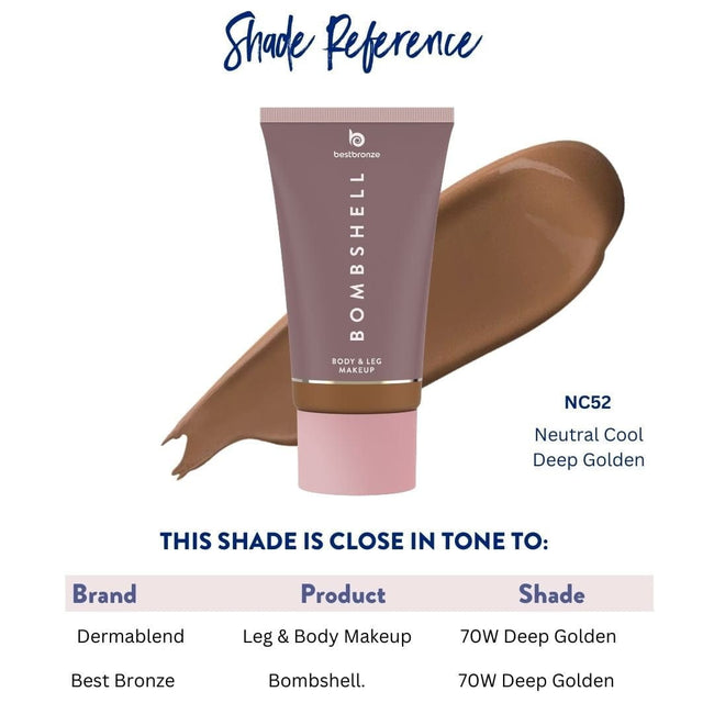 Bombshell Maquillaje para cuerpo y piernas - 100ml | 3.4 onzas líquidas