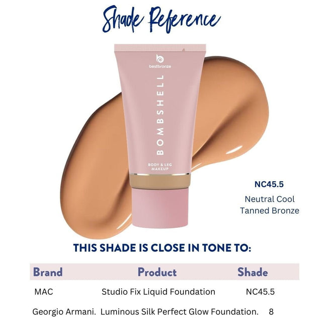 Bombshell Maquillaje para cuerpo y piernas - 100ml | 3.4 onzas líquidas