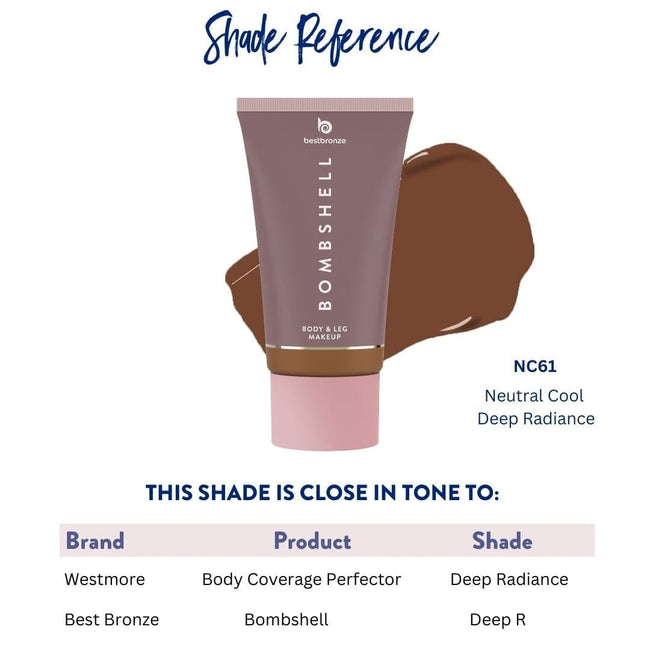 Bombshell Maquillaje para cuerpo y piernas - 100ml | 3.4 onzas líquidas