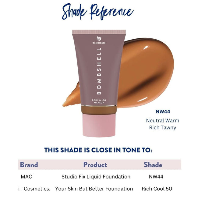 Bombshell Maquillaje para cuerpo y piernas - 100ml | 3.4 onzas líquidas