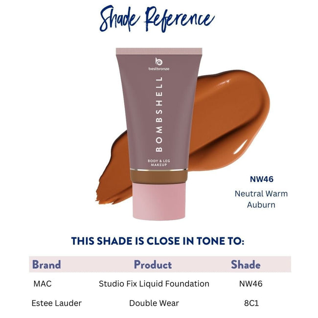 Bombshell Maquillaje para cuerpo y piernas - 100ml | 3.4 onzas líquidas