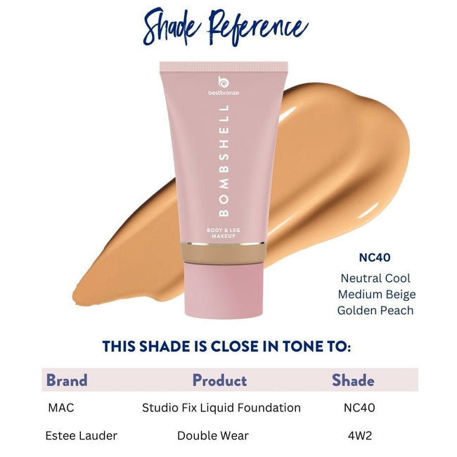 Bombshell Maquillaje para cuerpo y piernas - 100ml | 3.4 onzas líquidas