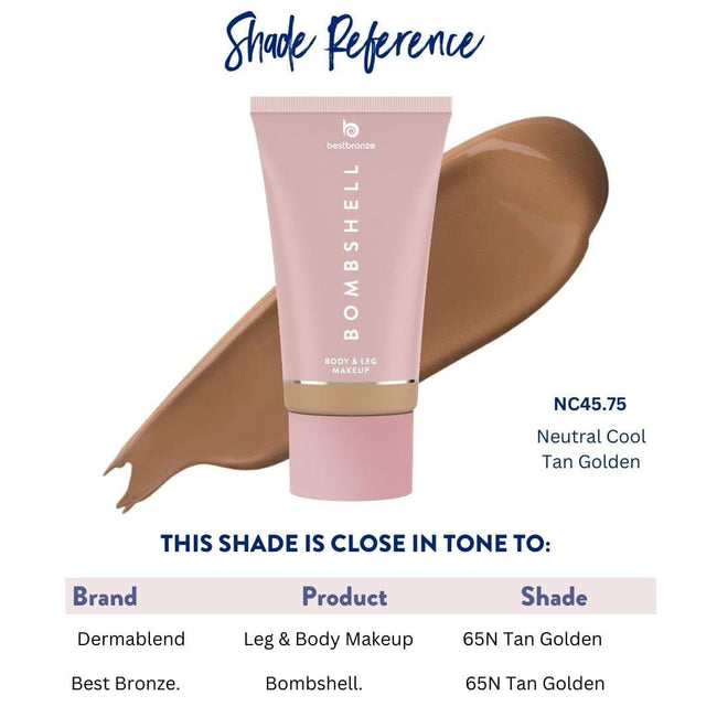 Bombshell Maquillaje para cuerpo y piernas - 100ml | 3.4 onzas líquidas