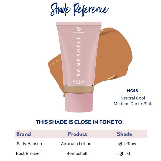 Bombshell Maquillaje para cuerpo y piernas - 100ml | 3.4 onzas líquidas