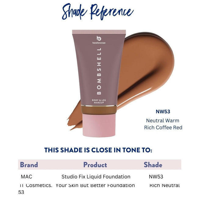 Bombshell Maquillaje para cuerpo y piernas - 100ml | 3.4 onzas líquidas