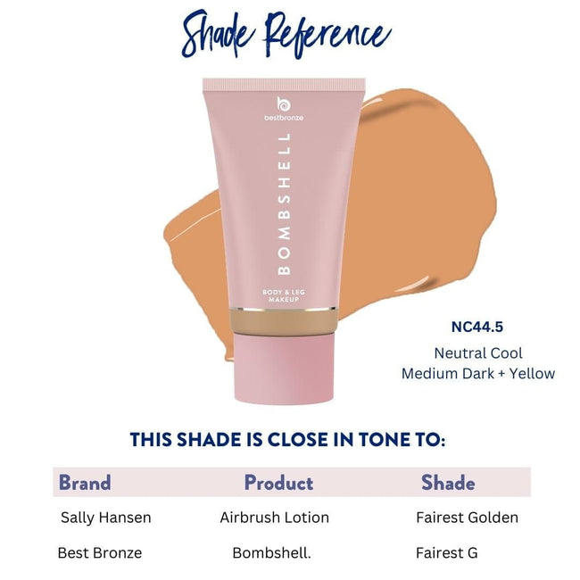Bombshell Maquillaje para cuerpo y piernas - 100ml | 3.4 onzas líquidas