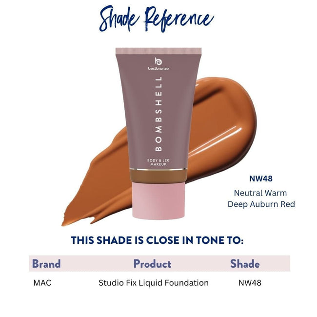 Bombshell Maquillaje para cuerpo y piernas - 100ml | 3.4 onzas líquidas