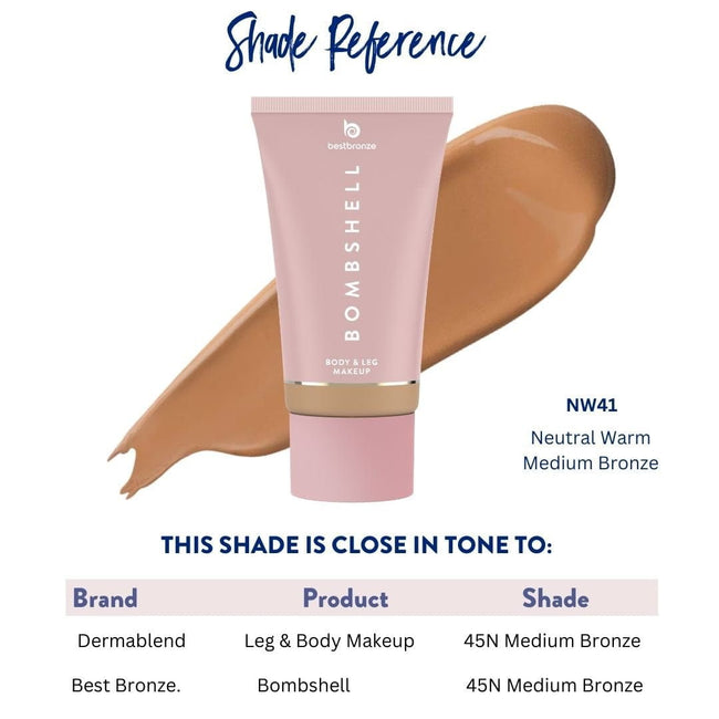 Bombshell Maquillaje para cuerpo y piernas - 100ml | 3.4 onzas líquidas