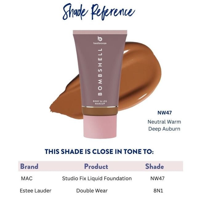 Bombshell Maquillaje para cuerpo y piernas - 100ml | 3.4 onzas líquidas