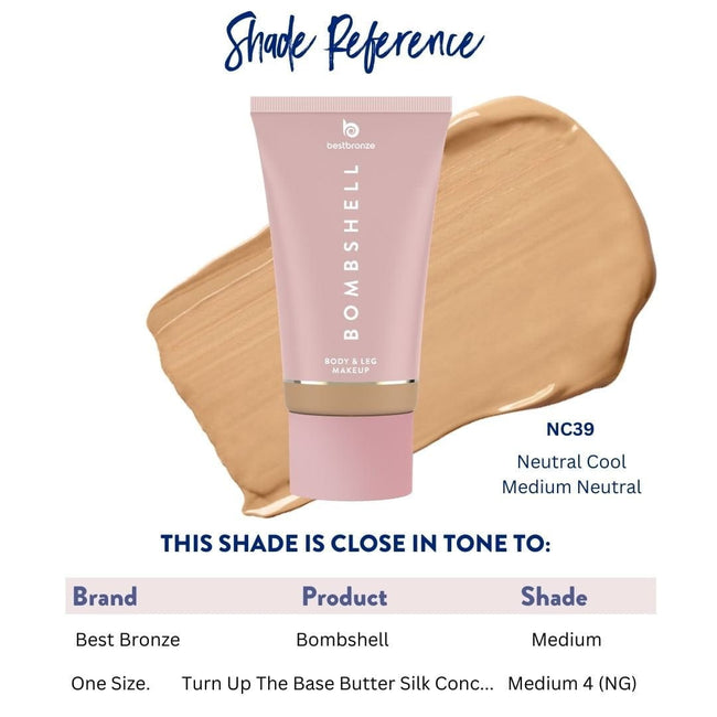 Bombshell Maquillaje para cuerpo y piernas - 100ml | 3.4 onzas líquidas
