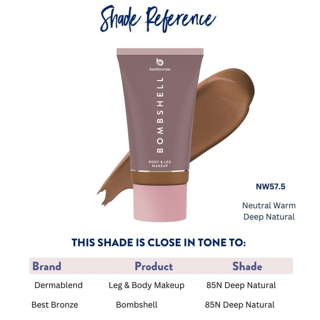 Bombshell Maquillaje para cuerpo y piernas - 100ml | 3.4 onzas líquidas