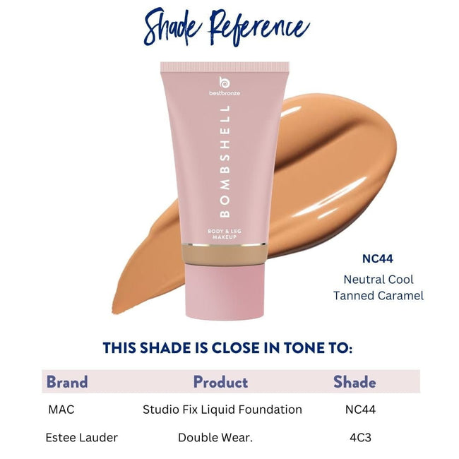Bombshell Maquillaje para cuerpo y piernas - 100ml | 3.4 onzas líquidas
