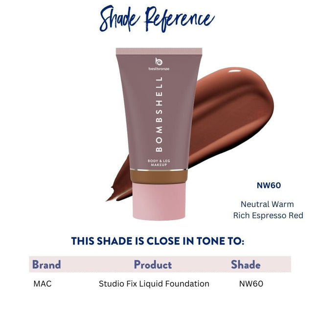 Bombshell Maquillaje para cuerpo y piernas - 100ml | 3.4 onzas líquidas