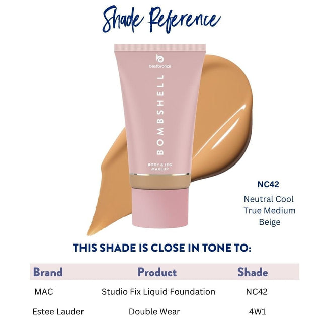 Bombshell Maquillaje para cuerpo y piernas - 100ml | 3.4 onzas líquidas