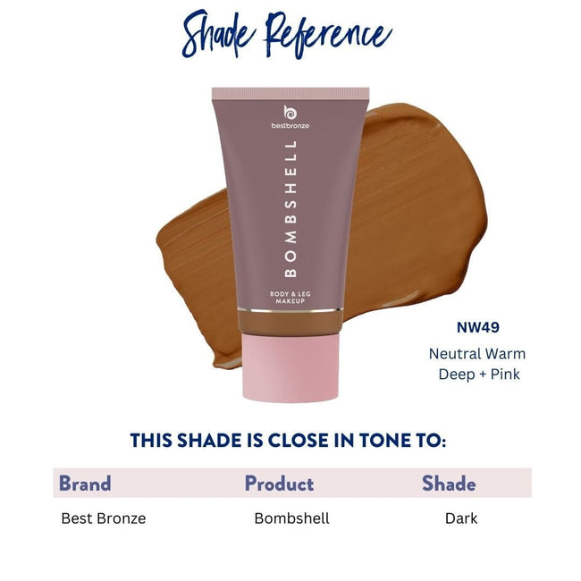 Bombshell Maquillaje para cuerpo y piernas - 100ml | 3.4 onzas líquidas