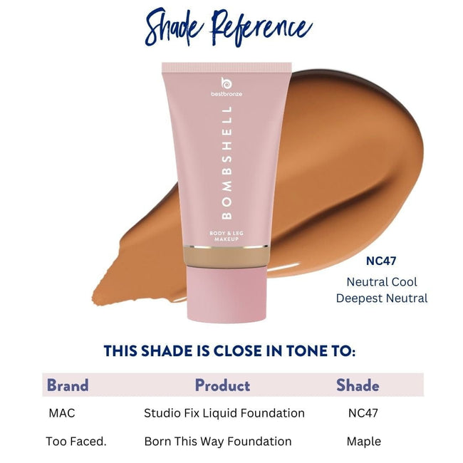 Bombshell Maquillaje para cuerpo y piernas - 100ml | 3.4 onzas líquidas