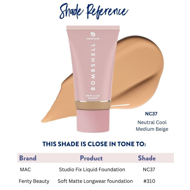 Bombshell Maquillaje para cuerpo y piernas - 100ml | 3.4 onzas líquidas