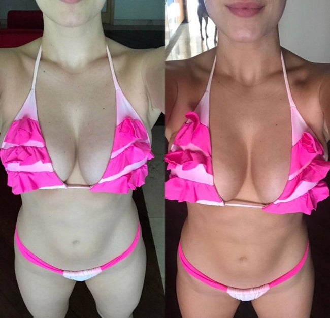 Mousse autobronceadora vegana transparente 150 ml + 1 paquete MITT
