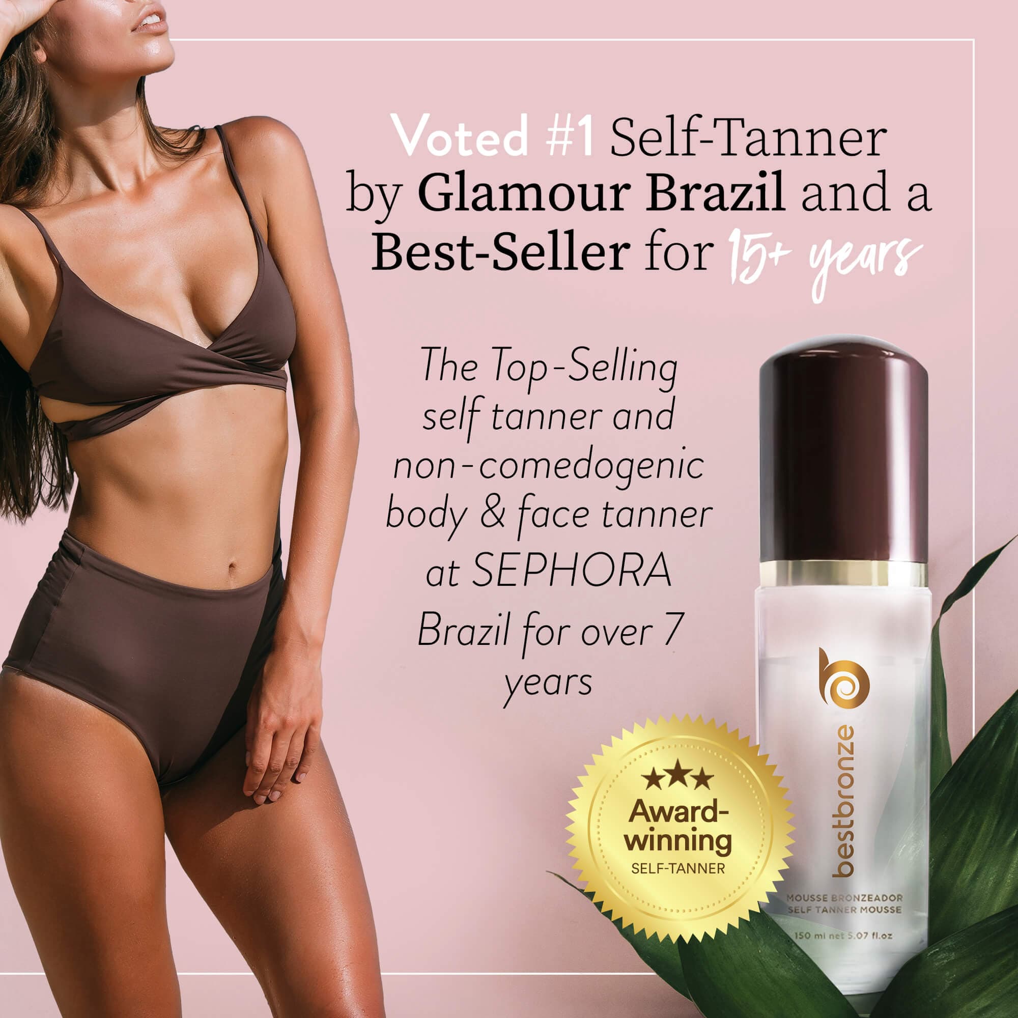 Best Bronze Clear Vegan Self-Tanning Mousse 2 FOR 1