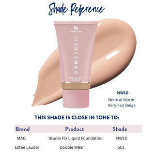 Best Bronze Body Makeup Bombshell Body & Leg Makeup - 100ml | 3.4 fl.oz